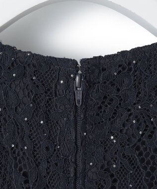 23区 【APPLAUDIR】スパンコールレース ドレス ネイビー系