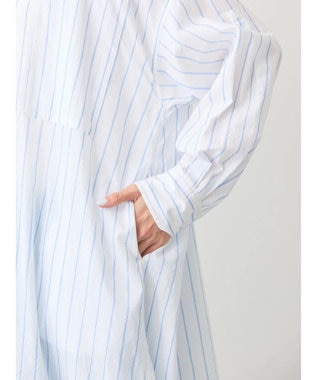 AMERICAN HOLIC 丈違いラメストライプワンピース Stripe Ivory