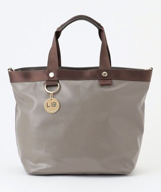 LA BAGAGERIE 【コットン×ポリウレタン】シャイニーミニトート グレー