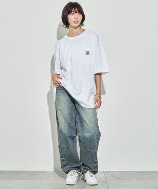 WEGO 【CARHARTT/ユニセックス着用ITEM】CARHARTTワンポイントポケットT(SS) ホワイト