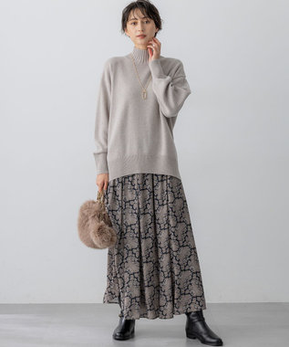 23区 S 【見上愛さんコラボカラー/Oggi掲載】カシミヤブレンド ハイネック ニット ベージュ系