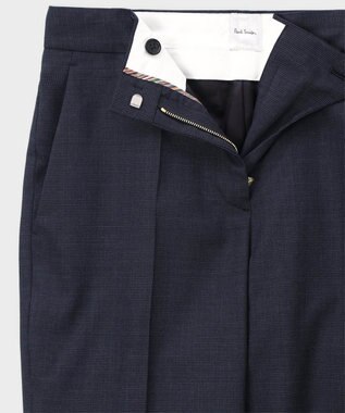Paul Smith マイクロ ハウンドトゥース テーパードパンツ ネイビー