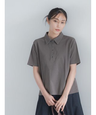 Te chichi コットンカットカノコポロシャツ チャコールグレー