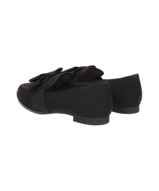 Bridget Birkin ＜抗菌消臭＞【Bridget Birkin】グログランリボンレインローファー ブラックスウェード