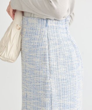 earth music&ecology カットソーツイードマーメイドスカート Blue