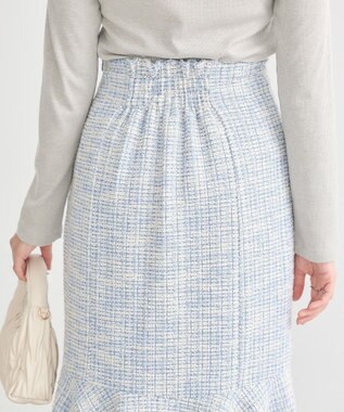 earth music&ecology カットソーツイードマーメイドスカート Blue