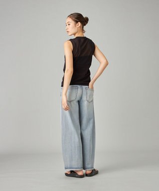 Chacott HandsomeCotton チュールノースリーブTシャツ ブラック