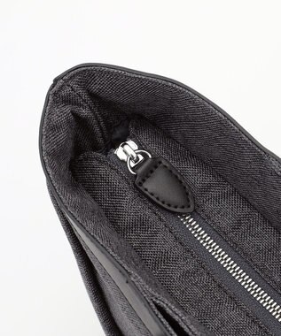 Y'SACCS リネンライク　イニシャルトート　Mサイズ ブラック