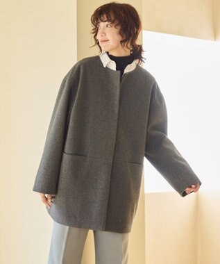 AMERICAN HOLIC リサイクル中空糸ノーカラーコート Gray Mixture