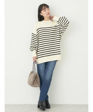 earth music&ecology やわらかタッチハイネックチュニック Border