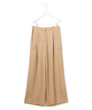 ICB L 【洗える】 キュプラピグメントクロス カーゴパンツ チノベージュ系