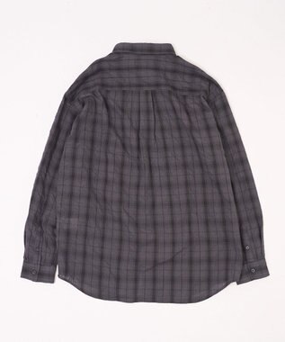 WEGO クリンクルチェックシャツ（LS） ブラックチェック1