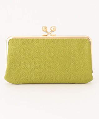 UNBILLION perche 抗菌レザー型押しがま口長財布