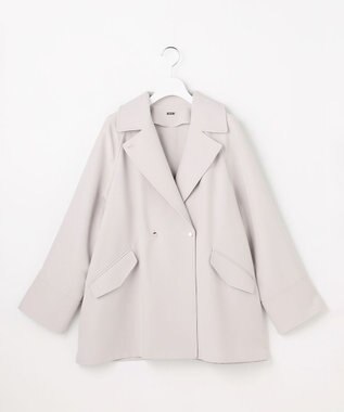 ANY SIS 【2WAY】エレカジストレッチミドルトレンチ コート ライトグレー