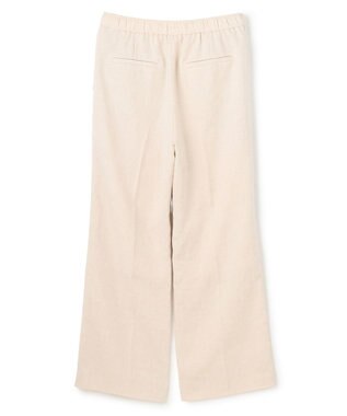 UNFILO 【セットアップ着用可/ウエストゴム】TENNEN TOUCH セミフレア パンツ ベージュ