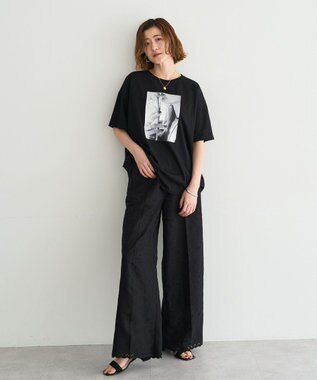 YECCA VECCA 【UVカット】フォトプリントTee Black