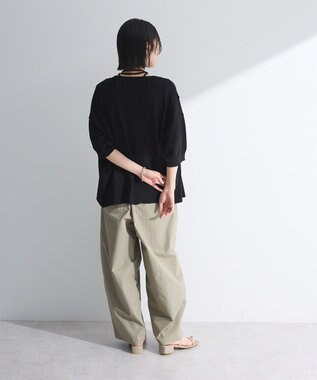 Green Parks 刺繍コードＶネックフレンチカーディガン Black