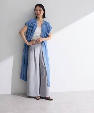 Green Parks Ｉ　シャーリングワンピース Stripe