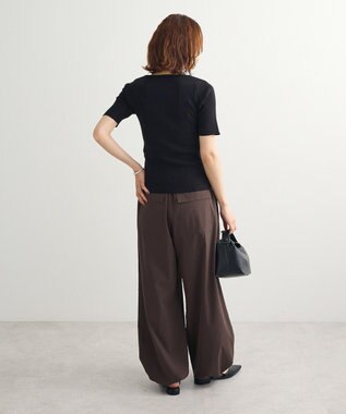 Green Parks ・Ｐｅｔｉｔ　Ｆｌｅｕｒ　バイカラーレイヤードニット Black