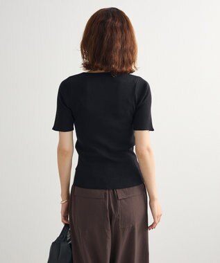 Green Parks ・Ｐｅｔｉｔ　Ｆｌｅｕｒ　バイカラーレイヤードニット Black