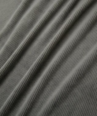 Green Parks ぽかぽか裏起毛ベロアＩラインスカート Charcoal Gray