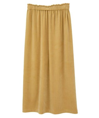 Green Parks ぽかぽか裏起毛ベロアＩラインスカート Yellow