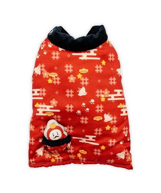 PET PARADISE ペットパラダイス 半纏 《千鳥柄》 小型犬 レッド