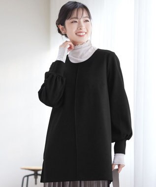 Tiaclasse 【洗える】ボンディングパフスリーブチュニック