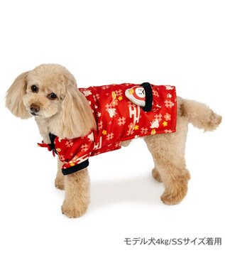 PET PARADISE ペットパラダイス 半纏 《千鳥柄》 小型犬 レッド