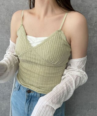 WEGO レースニットビスチェ グリーン