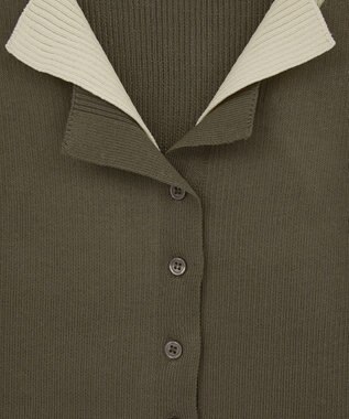 Green Parks ・Ｐｅｔｉｔ　Ｆｌｅｕｒ　バイカラーレイヤードニット Brown