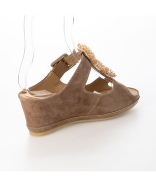 MODE ET JACOMO <D'ICI>ビジュー付きTストラップサンダル オークスエード