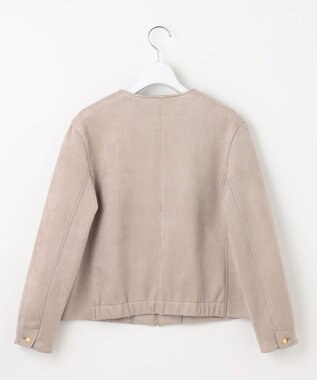 J.PRESS LADIES L スウェードダンボール ブルゾン グレージュ系
