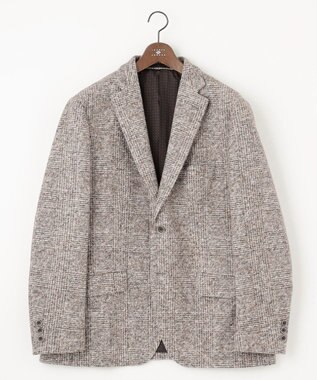 JOSEPH ABBOUD 【キングサイズ・ストレッチ/イタリア素材/軽量】スライバーチェック ジャケット ベージュ系4