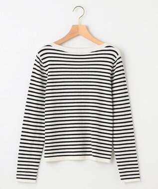 組曲 シルク混ニットロングＴシャツ アイボリー系1