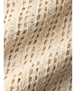 Green Parks インド綿　レース編みカーディガン Natural