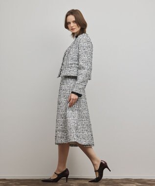 GRACE CONTINENTAL ミックスツイードジャケット ブラック