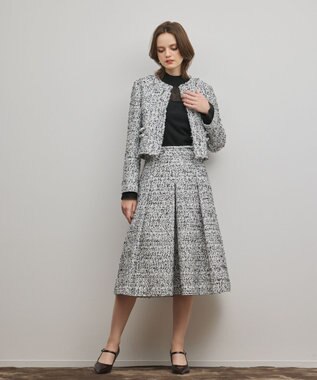 GRACE CONTINENTAL ミックスツイードジャケット ブラック