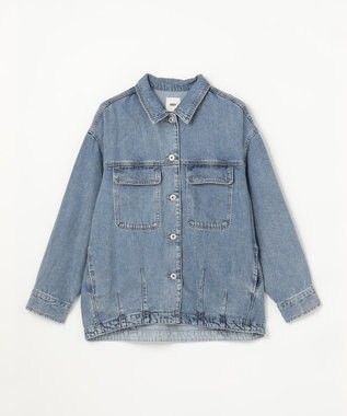 ANY L ミディデニムジャケット ブリーチ