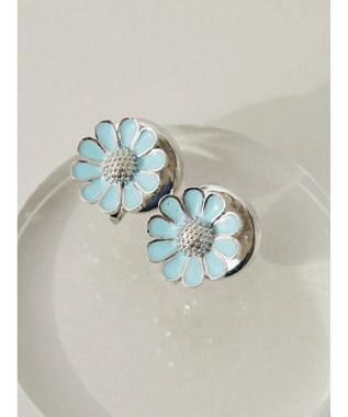 Green Parks ・ＨＡＬＦ　ＴＩＭＥ　リバーシブルフラワーイヤリング Blue