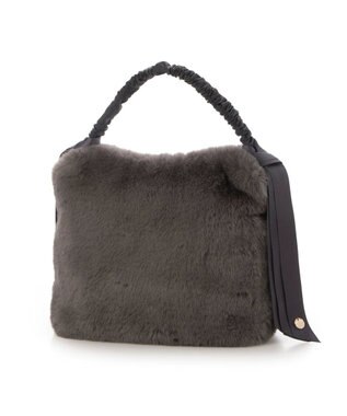 UNBILLION カシュカシュ cachecache / 下がりグログランワンハンドルエコファートート GY