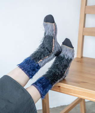 COQ HAPPY PENGUIN リバーシブルファーソックス