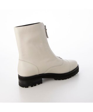 ing <ing>【サスティナブルシリーズ】タンクソールフロントジップブーツ ホワイト