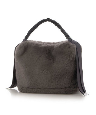 UNBILLION カシュカシュ cachecache / 下がりグログランワンハンドルエコファートート GY