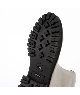 ing <ing>【サスティナブルシリーズ】タンクソールフロントジップブーツ ホワイト