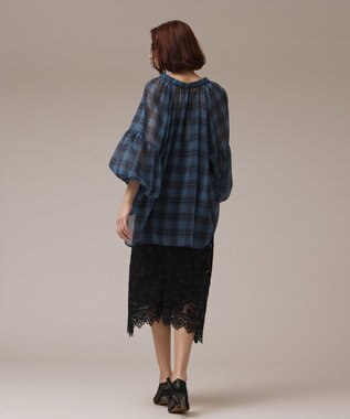 GRACE CONTINENTAL フロッキーレーススカート ブラック