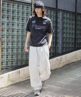 WEGO 【ユニセックス着用ITEM】スリーブラインロゴBIG　T（SS） ブラック