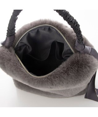 UNBILLION カシュカシュ cachecache / 下がりグログランワンハンドルエコファートート GY