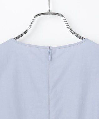 #Newans 【撥水加工/洗濯機可能】〈小柄さんにお勧め〉パフスリーブフレアワンピース ブルーグレー