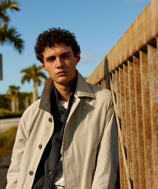 JOSEPH ABBOUD 【JAPAN FABRIC・撥水加工】マルチシーン対応コート ライトグレー系